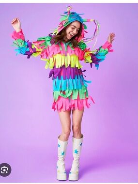 Tipsy Elves piñata costume dress jacket sz S